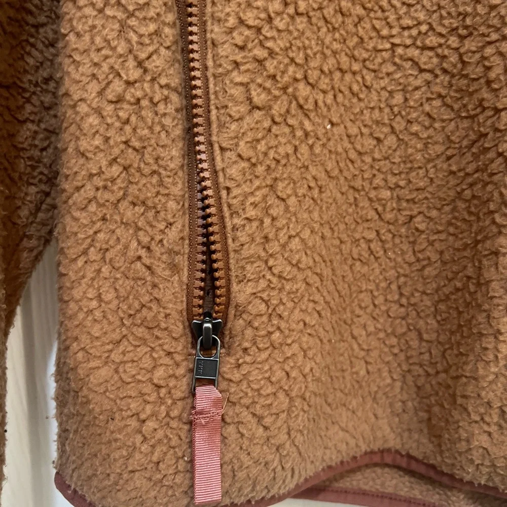 Patagonia‎ Pullover Womens small Brown Tan Half Zip Retro Pile Marsupial Fleece - Picture 4 of 13